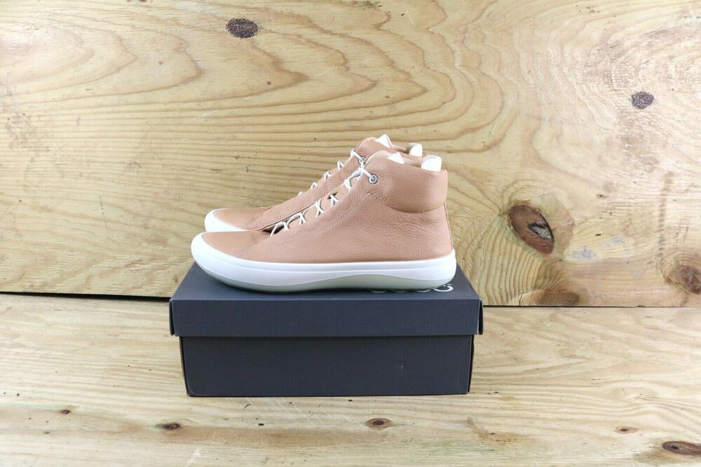 New Ecco Sneakers Womens 41 Kinhin Leather Pink High Top Size 10